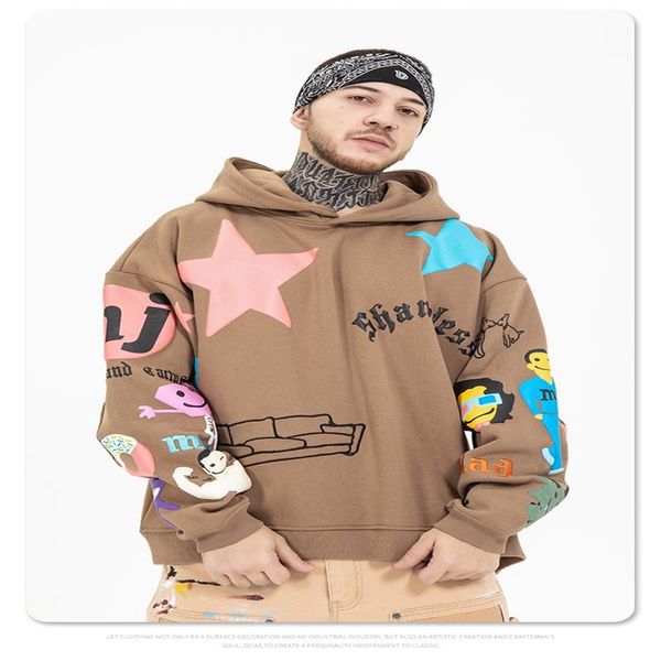 men's hoodies & sweatshirts the age season 2021 logo leisure european and american hip hop fleece foaming printing male cooperation mod, Black
men's hoodies & sweatshirts the age season 2021 logo leisure european and american hip hop fleece foaming printing male cooperation mod, Black