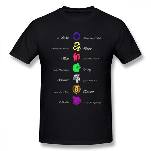 seven deadly sins men t shirt cool oversize o-neck cotton short sleeve custom clothes for men's t-shirts, White;black
seven deadly sins men t shirt cool oversize o-neck cotton short sleeve custom clothes for men's t-shirts, White;black