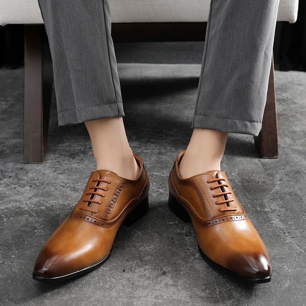 45.46.47 size spring new mens business casual formal wear leather shoes mens korean style pointed leather shoes british style lace-up, Black
45.46.47 size spring new mens business casual formal wear leather shoes mens korean style pointed leather shoes british style lace-up, Black