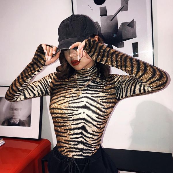women's jumpsuits & rompers bonjean tiger pattern bodysuit for women bodycon skinny body suit turtleneck long sleeve playsuit printed, Black;white
women's jumpsuits & rompers bonjean tiger pattern bodysuit for women bodycon skinny body suit turtleneck long sleeve playsuit printed, Black;white