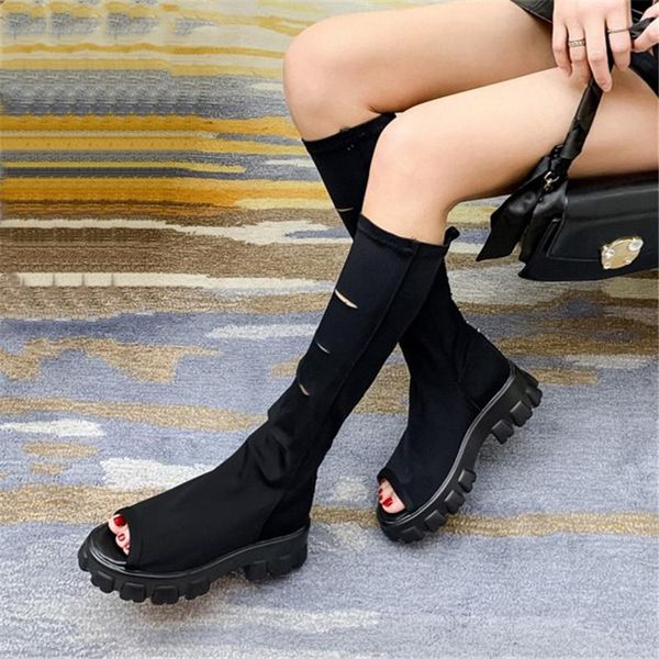retro women punk knee high boots gladiator sandals summer spring peep toe chunky block heels platform gothic shoes 34-43, Black
retro women punk knee high boots gladiator sandals summer spring peep toe chunky block heels platform gothic shoes 34-43, Black