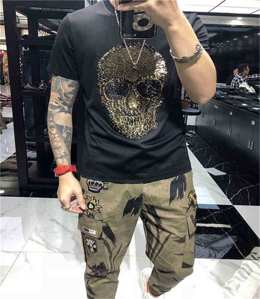 men's t-shirts t shirts men's fashion 100% cotton skull summer short sleeve shirt t- pytx, White;black
men's t-shirts t shirts men's fashion 100% cotton skull summer short sleeve shirt t- pytx, White;black