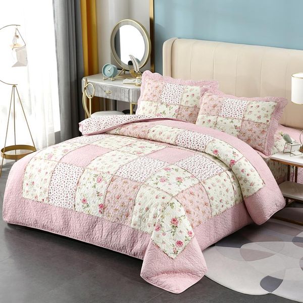 comforters & sets 3pieces fashion bedding cotton quilt set quilted bedspread pillowcases patchwork blanket soft floral coverlet cubrecam bed
comforters & sets 3pieces fashion bedding cotton quilt set quilted bedspread pillowcases patchwork blanket soft floral coverlet cubrecam bed