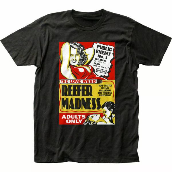 reefer madness poster t shirt mens licensed pop culture movie weed pot tee black, White;black
reefer madness poster t shirt mens licensed pop culture movie weed pot tee black, White;black