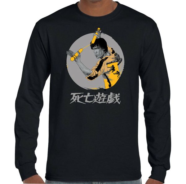 bruce lee t shirt mens game of death movie mma martial arts jeet kune do, White;black
bruce lee t shirt mens game of death movie mma martial arts jeet kune do, White;black