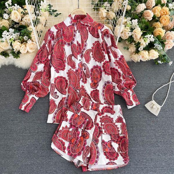 fashion vintage two piece set womenpant summer long lantern sleeves blouse lady shorts women streetwear palace style, White
fashion vintage two piece set womenpant summer long lantern sleeves blouse lady shorts women streetwear palace style, White