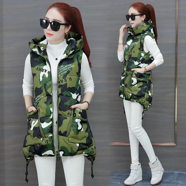 women's vests 2021autumn winter vest coat women parkas mid-long hooded sleeveless down cotton jacket female thick warm, Black;white
women's vests 2021autumn winter vest coat women parkas mid-long hooded sleeveless down cotton jacket female thick warm, Black;white