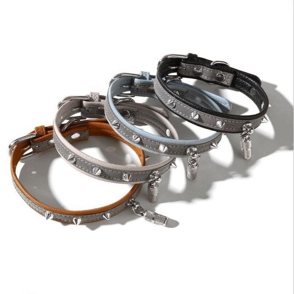dog collars & leashes leather cat reflective collar with id tag pendant rivets necklace
dog collars & leashes leather cat reflective collar with id tag pendant rivets necklace