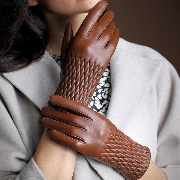 five fingers gloves winter autumn ladies fashion brand black warm soft thicken genuine leather, Blue;gray
five fingers gloves winter autumn ladies fashion brand black warm soft thicken genuine leather, Blue;gray