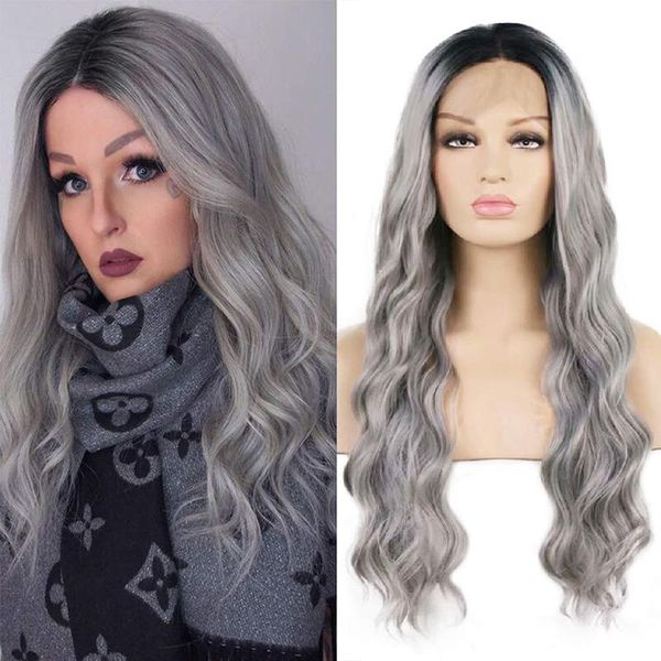 synthetic wigs aimeya ombr grey wig long body wave lace front for women natural hairline heat resistant hair cosplay, Black
synthetic wigs aimeya ombr grey wig long body wave lace front for women natural hairline heat resistant hair cosplay, Black