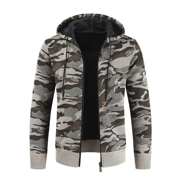 men's sweaters 2021 autumn winter camouflage men sweater casual long sleeve zipper jacket hooded hoodie cardigan wool liner knitted, White;black
men's sweaters 2021 autumn winter camouflage men sweater casual long sleeve zipper jacket hooded hoodie cardigan wool liner knitted, White;black