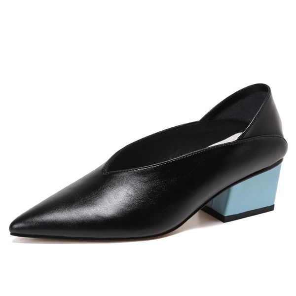 dress shoes lazy high heels genuine leather 2021 v mouth pointed toe mixed color single large size black crude heel grandma shoe
dress shoes lazy high heels genuine leather 2021 v mouth pointed toe mixed color single large size black crude heel grandma shoe