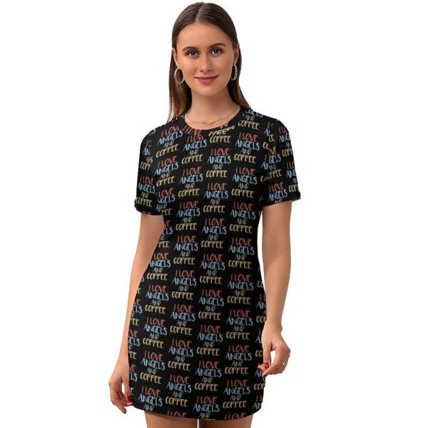 casual dresses angel dress short sleeve patterns day bodycon curvy female polyester retro one-piece, Black;gray
casual dresses angel dress short sleeve patterns day bodycon curvy female polyester retro one-piece, Black;gray