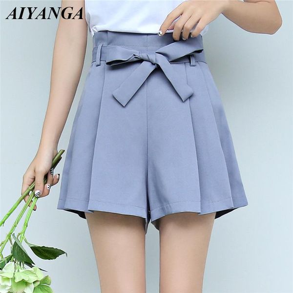 women's shorts aiyanga high waist for women 2021 summer wide leg sashes bow female casual solid color blue black pink, White;black
women's shorts aiyanga high waist for women 2021 summer wide leg sashes bow female casual solid color blue black pink, White;black