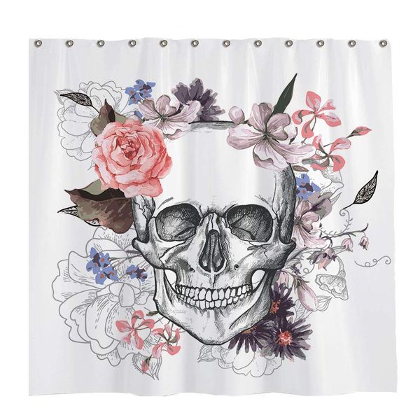 72x72 inch halloween skulls shower curtain set with 12 hooks sugar rose flowers skull skeleton white bathroom curtain durable
72x72 inch halloween skulls shower curtain set with 12 hooks sugar rose flowers skull skeleton white bathroom curtain durable