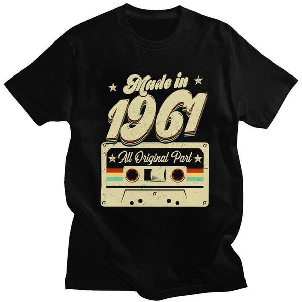 men's t-shirts male made in 1961 60 years old vintage t shirt short sleeves cotton tshirts fashion t-shirt leisure 60th birthday tee, White;black
men's t-shirts male made in 1961 60 years old vintage t shirt short sleeves cotton tshirts fashion t-shirt leisure 60th birthday tee, White;black
