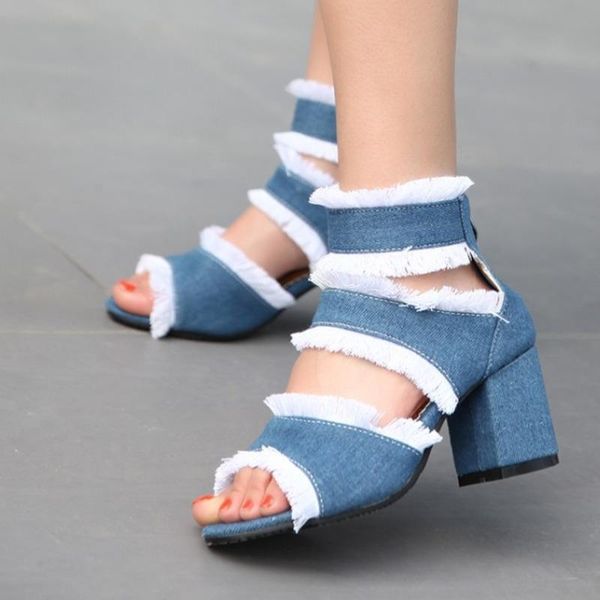 fashion women pumps sandals shoes summer casual peep toe chunky heel comfortable denim zip female footwear plus size 43, Black
fashion women pumps sandals shoes summer casual peep toe chunky heel comfortable denim zip female footwear plus size 43, Black