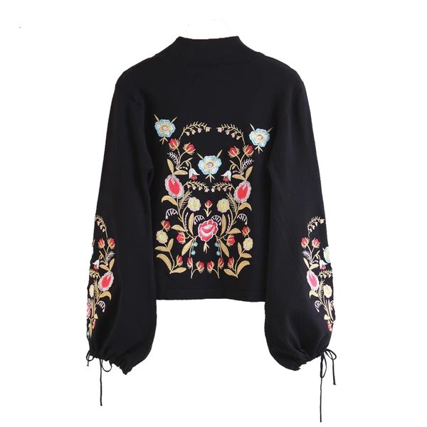 women's sweaters vintage chic floral embroidery knitted sweater women fashion turtleneck bow tie sleeve ladies pullovers casual pull mu, White;black
women's sweaters vintage chic floral embroidery knitted sweater women fashion turtleneck bow tie sleeve ladies pullovers casual pull mu, White;black