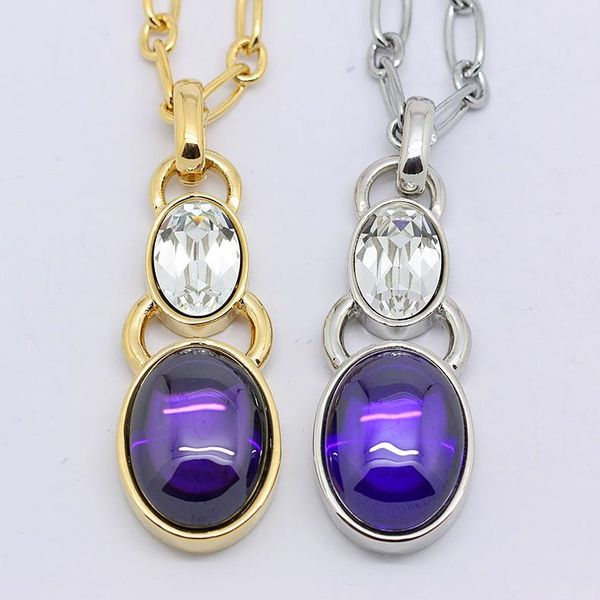 dyrberg/kern austrian round crystal long necklace niche light luxury in stock pendant necklaces, Silver
dyrberg/kern austrian round crystal long necklace niche light luxury in stock pendant necklaces, Silver