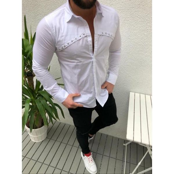 men's casual shirts fashion oversized long sleeve white for men turndown collar cargo shirt autumn mens solid color vintage, White;black
men's casual shirts fashion oversized long sleeve white for men turndown collar cargo shirt autumn mens solid color vintage, White;black
