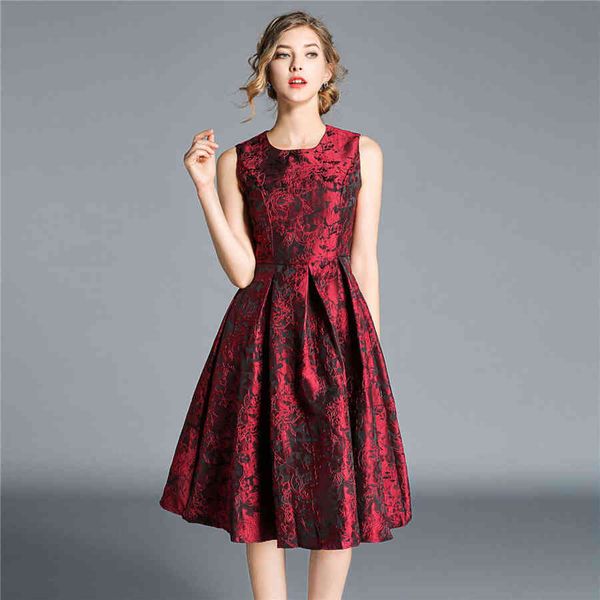 fashionable stylish high-waisted swing waistband summer dress sleeveless women of vintage jacquard dressed track mzww, Black;gray
fashionable stylish high-waisted swing waistband summer dress sleeveless women of vintage jacquard dressed track mzww, Black;gray