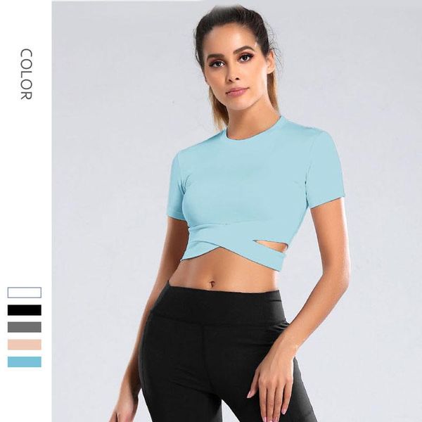 yoga outfit women's sports crop short sleeve shirts breathable running clothing fitness t-shirt gym female active underwear
yoga outfit women's sports crop short sleeve shirts breathable running clothing fitness t-shirt gym female active underwear