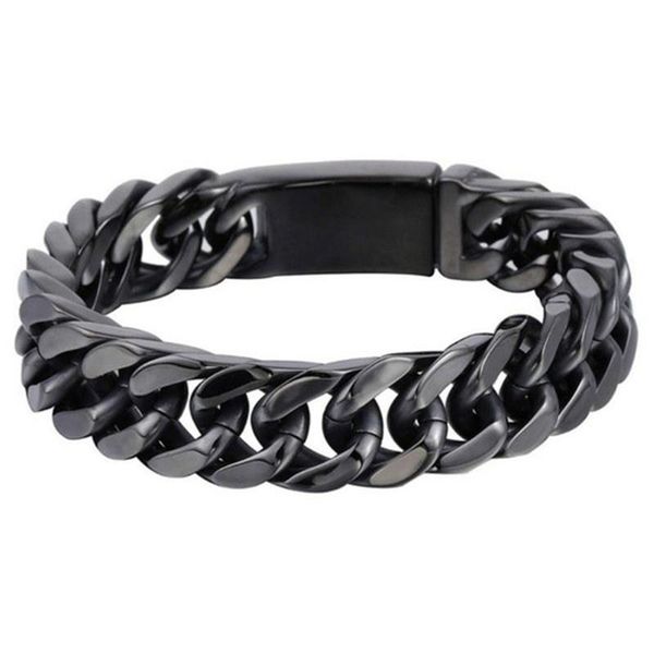 double buckle bracelet gold-plated men's electroplated chain & link bracelets box chain metal trendy unisex, Black
double buckle bracelet gold-plated men's electroplated chain & link bracelets box chain metal trendy unisex, Black
