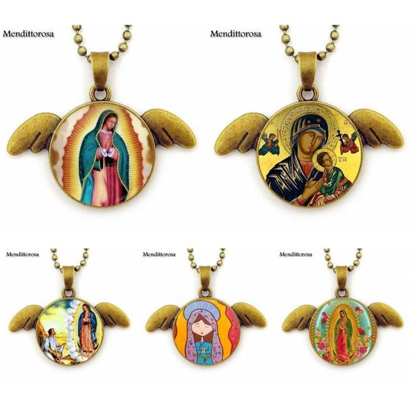 pendant necklaces for women virgin mary sacred heart religious necklace glass cabochon beads chain bronze angel jewelry, Silver
pendant necklaces for women virgin mary sacred heart religious necklace glass cabochon beads chain bronze angel jewelry, Silver