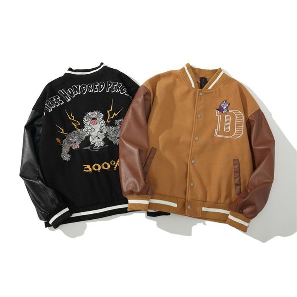 men's jackets 2021 animal embroidery pu leather sleeve jacket ins high street fashion brand loose stand collar baseball, Black;brown
men's jackets 2021 animal embroidery pu leather sleeve jacket ins high street fashion brand loose stand collar baseball, Black;brown