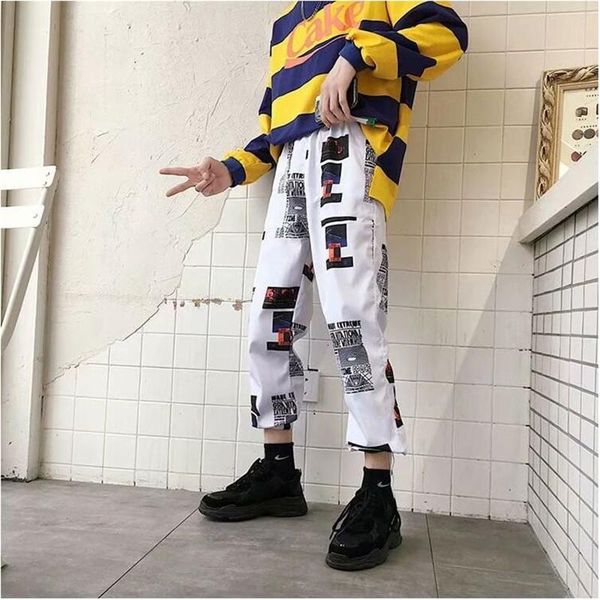 men's pants autumn slacks lovers graffiti nine minutes youth sports leggings men trend fashion straight, Black
men's pants autumn slacks lovers graffiti nine minutes youth sports leggings men trend fashion straight, Black