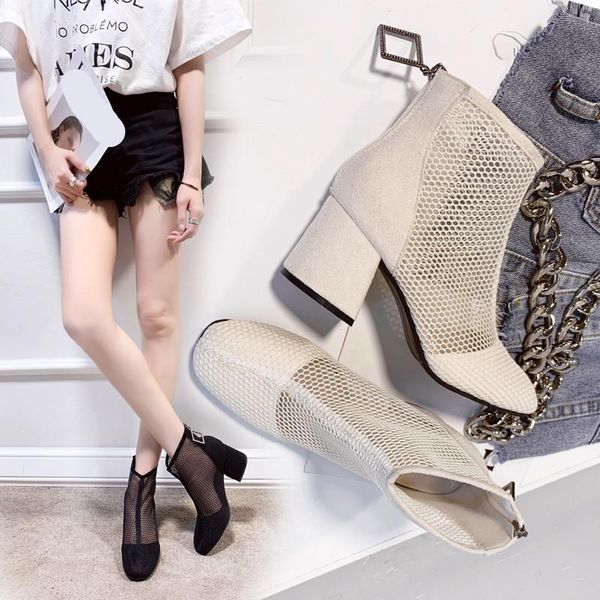 boots women high heels zipper luxury designer shoes stiletto mid calf fashion rock sandals summer rubber ladies elegant pu fabri, Black
boots women high heels zipper luxury designer shoes stiletto mid calf fashion rock sandals summer rubber ladies elegant pu fabri, Black