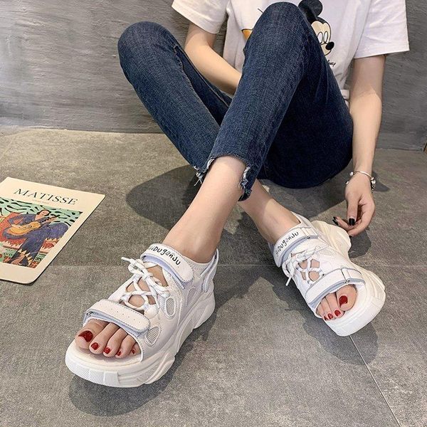 sports sandals female summer 2021 wild fairy wind beach shoes thick bottom increased old tide z835, Black
sports sandals female summer 2021 wild fairy wind beach shoes thick bottom increased old tide z835, Black