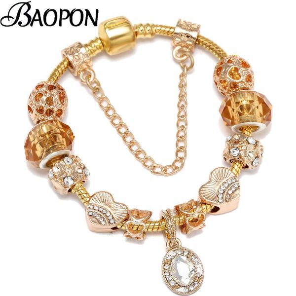 european style silver plated charm bracelets with gold color crystal beads pendants fit fine for women jewelry gift, Golden;silver
european style silver plated charm bracelets with gold color crystal beads pendants fit fine for women jewelry gift, Golden;silver