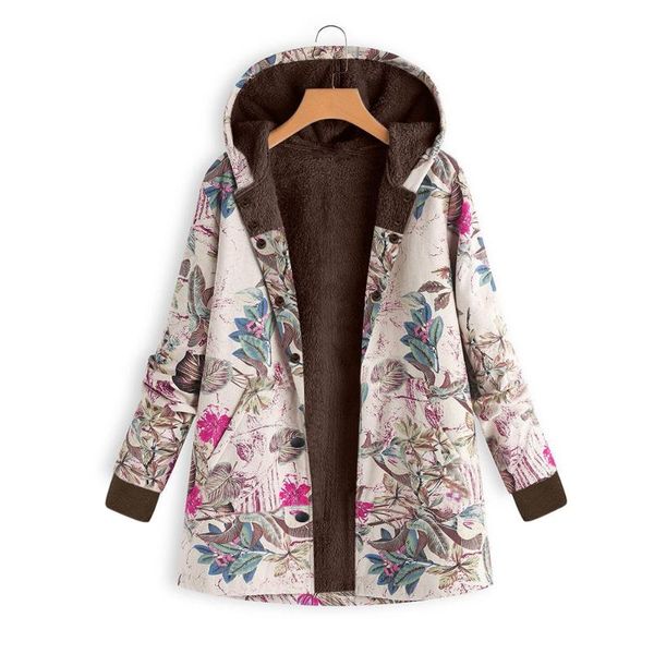 women's wool & blends women winter warm floral hooded jacket flower print hoody vintage oversize coats padded parkas, Black
women's wool & blends women winter warm floral hooded jacket flower print hoody vintage oversize coats padded parkas, Black