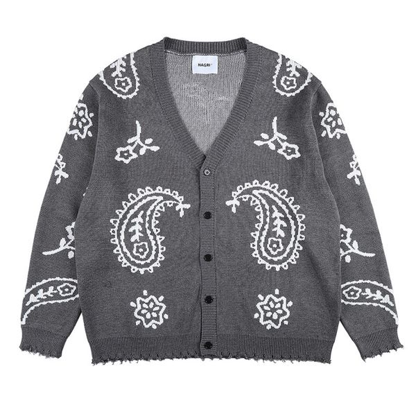 men's sweaters retro cashew flower knitted single breasted for men and women v neck oversize autumn streetwear baggy sweater jphe, White;black
men's sweaters retro cashew flower knitted single breasted for men and women v neck oversize autumn streetwear baggy sweater jphe, White;black
