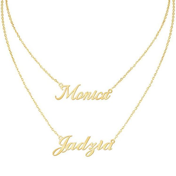 pendant necklaces layered choker necklace women stainless steel chain custom nameplate birthday gifts, Silver
pendant necklaces layered choker necklace women stainless steel chain custom nameplate birthday gifts, Silver