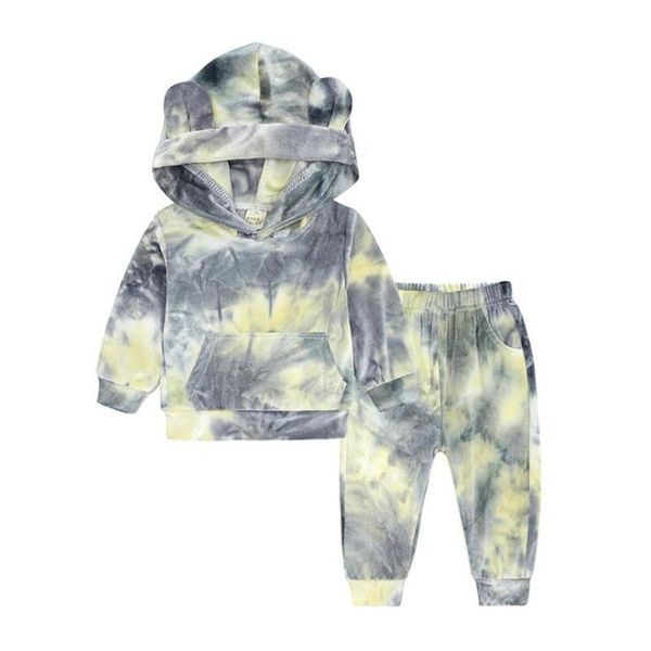clothing sets 2021 autumn and winter baby girls boys tie-dye gold velvet long-sleeved hooded sweater+ pant for 0-24 months, White
clothing sets 2021 autumn and winter baby girls boys tie-dye gold velvet long-sleeved hooded sweater+ pant for 0-24 months, White