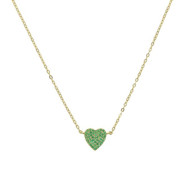 chains stock only 2 gold plated 925 sterling silver jewelry micro pave green cz heart necklace for lover
chains stock only 2 gold plated 925 sterling silver jewelry micro pave green cz heart necklace for lover