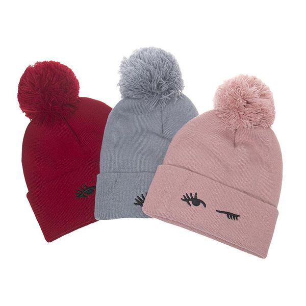 beanie/skull caps thickened knitted hat eye embroidered pullover autumn winter blinking women's warm cute hair ball outdoor, Blue;gray
beanie/skull caps thickened knitted hat eye embroidered pullover autumn winter blinking women's warm cute hair ball outdoor, Blue;gray