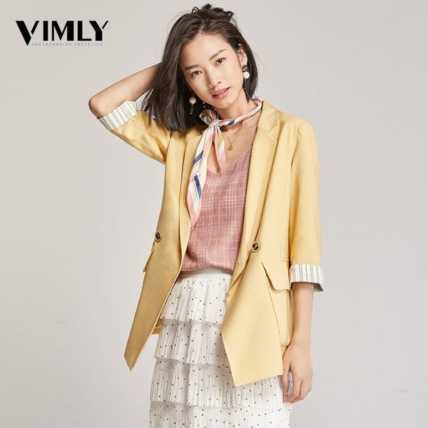 women's suits & blazers vimly women yellow office suit blazer jacket fashion elegant three-quarter sleeve autumn coat ladies business, White;black
women's suits & blazers vimly women yellow office suit blazer jacket fashion elegant three-quarter sleeve autumn coat ladies business, White;black