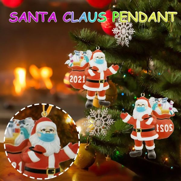 christmas decorations 2021 tree pendant santa claus wearing a face mask decorate hanging ornament home decoration #4
christmas decorations 2021 tree pendant santa claus wearing a face mask decorate hanging ornament home decoration #4