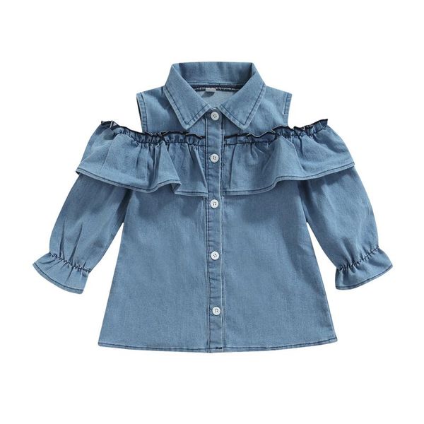 girl's dresses 2021 kids baby girl casual denim dress fall fashion solid color cold shoulder long sleeve ruffles single-breasted 0-5yea, Red;yellow
girl's dresses 2021 kids baby girl casual denim dress fall fashion solid color cold shoulder long sleeve ruffles single-breasted 0-5yea, Red;yellow
