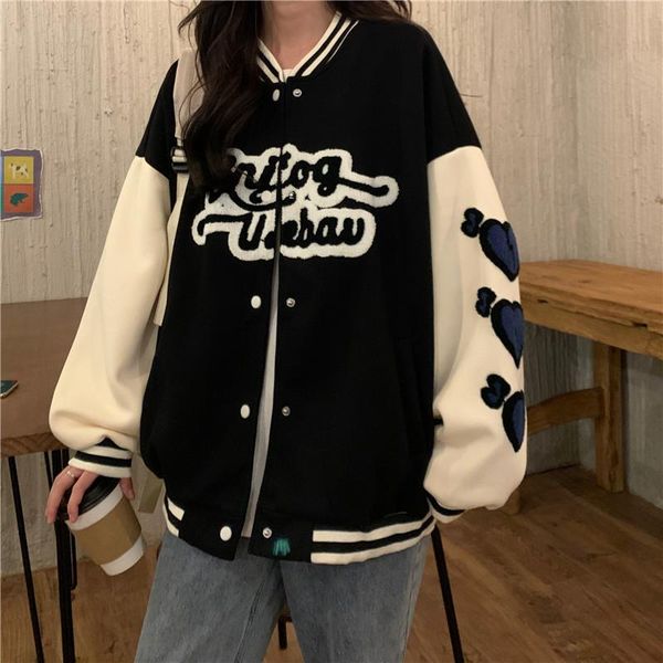 women's jackets bomber jacket baseball uniform high-quality loose letter embroidery coat retro oversized oversize vintage 2022 autumn, Black;brown
women's jackets bomber jacket baseball uniform high-quality loose letter embroidery coat retro oversized oversize vintage 2022 autumn, Black;brown