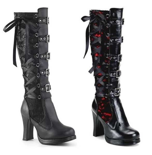 boots women cosplay high heel knee shoes leather gothic punk style classic black winter
boots women cosplay high heel knee shoes leather gothic punk style classic black winter