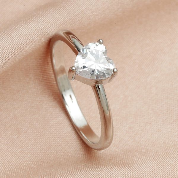 european and american fashion zircon love ring cold wind simple and compact geometric ring couple, Silver
european and american fashion zircon love ring cold wind simple and compact geometric ring couple, Silver