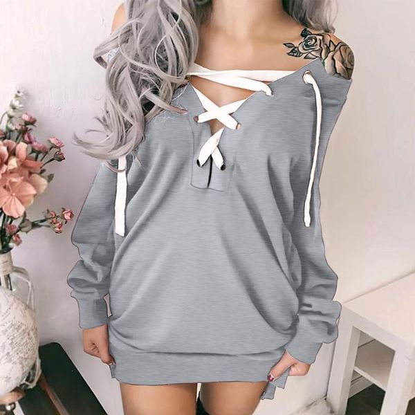 casual dresses women's bandage v-neck sundress prints off-shoulder strappy long sleeves autumn sweater dress oversized streetwear v, Black;gray
casual dresses women's bandage v-neck sundress prints off-shoulder strappy long sleeves autumn sweater dress oversized streetwear v, Black;gray