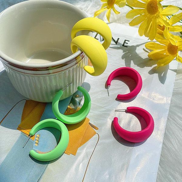 hoop & huggie acrylic resin candy color c shape earrings for women trendy metal geometric circle sweet party jewelry 2021, Golden;silver
hoop & huggie acrylic resin candy color c shape earrings for women trendy metal geometric circle sweet party jewelry 2021, Golden;silver
