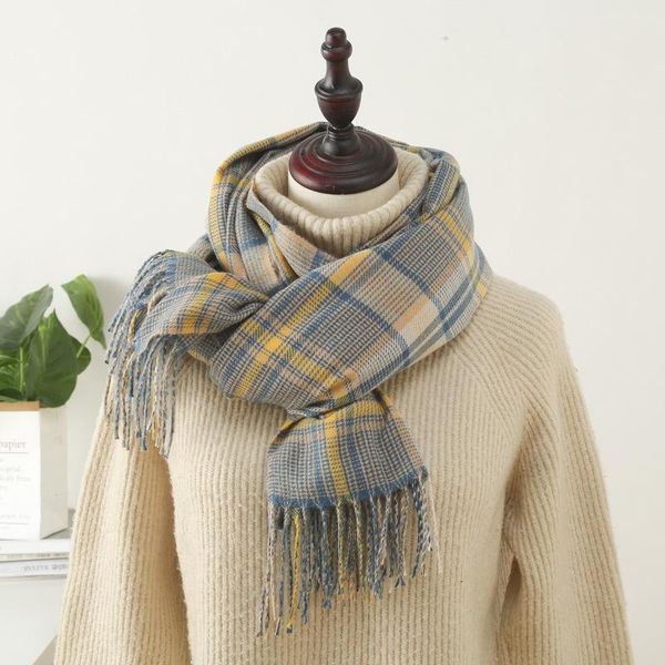 scarves women plaid scarf winter pashmina shawls cashmere wraps lady tassel warm bufanda luxury blanket neck echarpe 2021, Blue;gray
scarves women plaid scarf winter pashmina shawls cashmere wraps lady tassel warm bufanda luxury blanket neck echarpe 2021, Blue;gray
