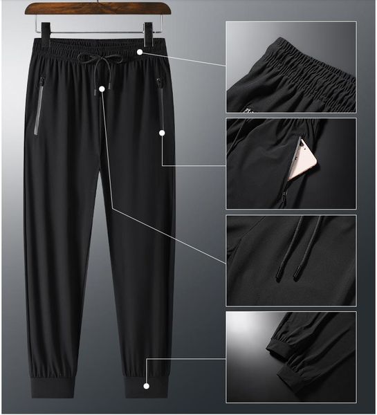 men's pants summer loose elastic casual ice silk thin sports quick-drying pants2021, Black
men's pants summer loose elastic casual ice silk thin sports quick-drying pants2021, Black