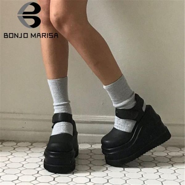 sandals bonjomarisa brand punk goth cover toe platform wedges thick heels women shoes hook loop design summer women's sasndals 2021, Black
sandals bonjomarisa brand punk goth cover toe platform wedges thick heels women shoes hook loop design summer women's sasndals 2021, Black